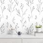 Minimal and Modern Field Plants Art Wallpaper Mural