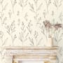 Minimal and Modern Field Plants Art Wallpaper Mural