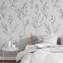 Minimal and Modern Field Plants Art Wallpaper Mural