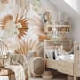 Neutral Boho Plants with Palm Leaf Wallpaper Mural