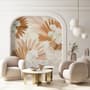Neutral Boho Plants with Palm Leaf Wallpaper Mural