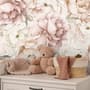Nursery Pastel Peony Watercolor Floral For Girls Wallpaper Mural