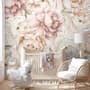 Nursery Pastel Peony Watercolor Floral For Girls Wallpaper Mural