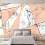 Gray Pink Marble Pattern Wallpaper Mural