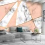 Gray Pink Marble Pattern Wallpaper Mural