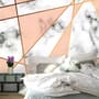 Gray Pink Marble Pattern Wallpaper Mural