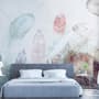 Soft Feathers with Abstract Lines Wallpaper Mural