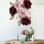 Watercolor Red Pink Peony Floral Wall Decal Sticker