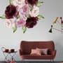 Watercolor Red Pink Peony Floral Wall Decal Sticker