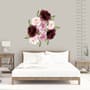 Watercolor Red Pink Peony Floral Wall Decal Sticker