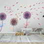 Watercolor Colorful Dahlia Florals Wall Decal Sticker