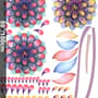 Watercolor Colorful Dahlia Florals Wall Decal Sticker