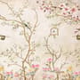 Papier peint fleurs chinoises douces petits oiseaux