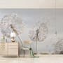 Papier peint fleurs de pissenlit