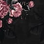 Dark Floral Peony Flower Drawing Wallpaper Mural