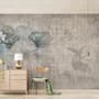 Nostalgic Lotus Flowers Wallpaper Mural
