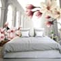 Magnolia Blossom with Column Wallpaper Mural