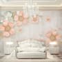 Pink Diamond Daisy with Butterflies Wallpaper Mural