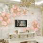 Pink Diamond Daisy with Butterflies Wallpaper Mural