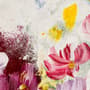 Pink Red Acyrlic Floral Bouqet Wallpaper Mural