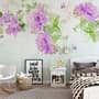 Papier peint panoramique floral aquarelle Pivoine
