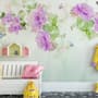 Papier peint panoramique floral aquarelle Pivoine