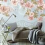 Soft Pink Vine Floral Wallpaper Mural