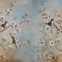 Nostalgic Watercolor Cherry Blossoms Wallpaper Mural