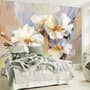 Oil Painting White Floral Wallpaper Mural