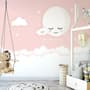 For Baby Sleeping Moon and Clouds Wallpaper Mural