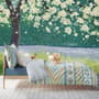 Watercolor Forest with Peach Blossom Wallpaper Mural