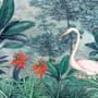 Watercolor Painting Forest and Storks Wallpaper Mural