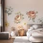 Nursery Soft Vintage Peony Floral Wall Decal Sticker
