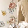 Nursery Soft Vintage Peony Floral Wall Decal Sticker