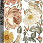Nursery Soft Vintage Peony Floral Wall Decal Sticker