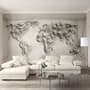 3D Look Geometric World Map Wallpaper Mural
