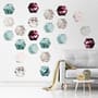 Geometric Marble Style Honeycomb Wall Decal Sticker