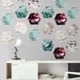 Geometric Marble Style Honeycomb Wall Decal Sticker
