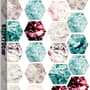 Geometric Marble Style Honeycomb Wall Decal Sticker