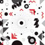 Colorful Geometric Lines Wallpaper Mural