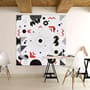 Colorful Geometric Lines Wallpaper Mural
