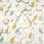 Geometric Honeycomb Pattern Wallpaper Mural