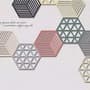 Fototapete mit geometrischen hexagonalen Formen
