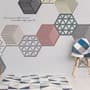 Fototapete mit geometrischen hexagonalen Formen