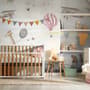 Vintage Hot Air Balloon and Rainbow Wallpaper Mural