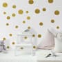 Gold Polka Dots Wall Decal Sticker