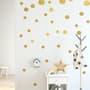 Gold Polka Dots Wall Decal Sticker