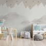 Kids Mountain with Clouds Wallpaper Mural