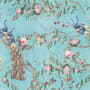 Peacock with Peony Blossom Wallpaper Mural