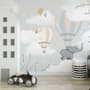 Kinder Fototapete mit Heißluftballons und Elefant